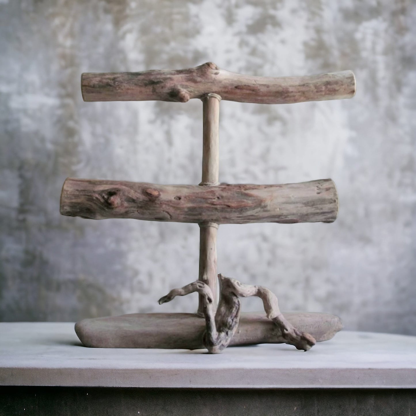 Driftwood 2 Tiered Bracelet Display - Driftwood Boutique Jewelry Display