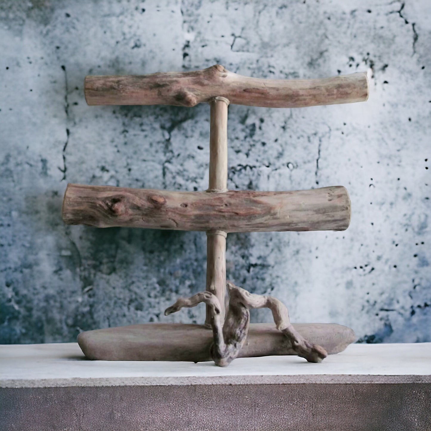 Driftwood 2 Tiered Bracelet Display - Driftwood Boutique Jewelry Display