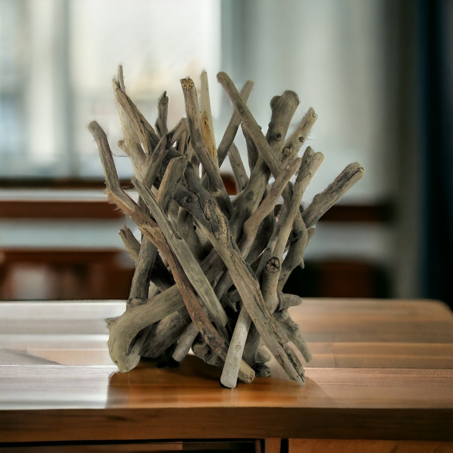 Small Abstract Driftwood Sculpture - Customizable Wood Color