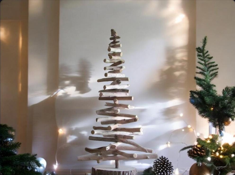 Handcrafted Driftwood Christmas Tree - Two and Three Foot Tall Options