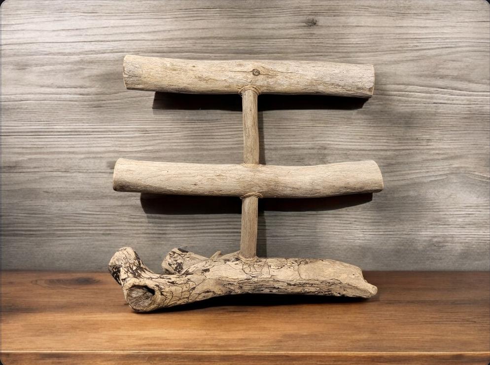 Driftwood 2 Tiered Bracelet Display - Driftwood Boutique Jewelry Display