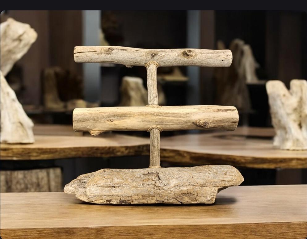 Driftwood 2 Tiered Bracelet Display - Driftwood Boutique Jewelry Display