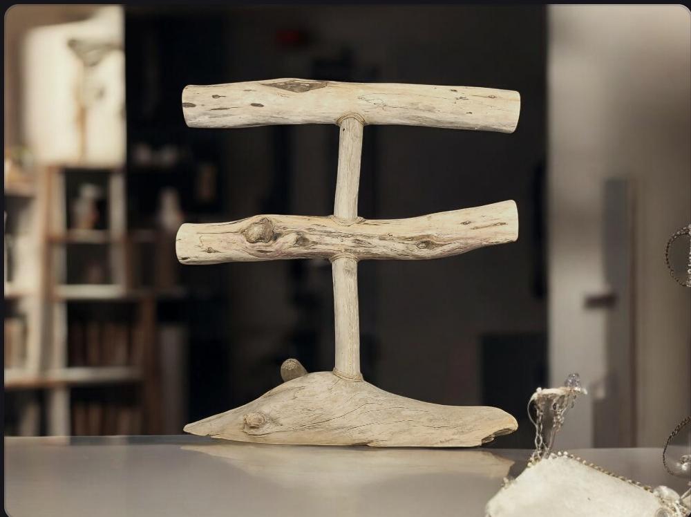 Driftwood 2 Tiered Bracelet Display - Driftwood Boutique Jewelry Display