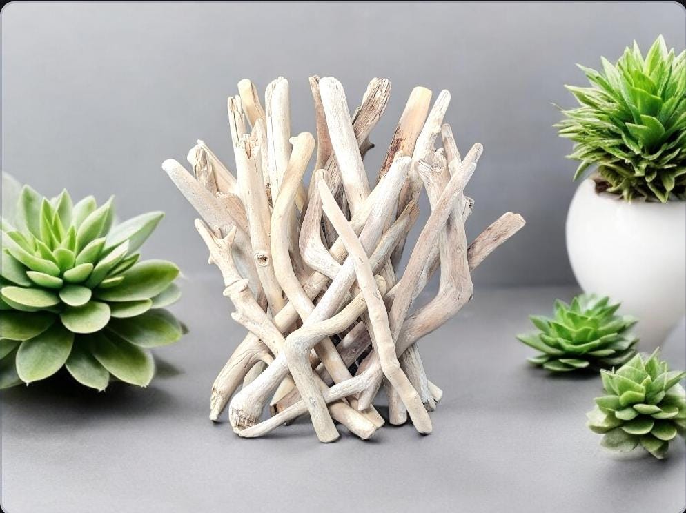 Small Abstract Driftwood Sculpture - Customizable Wood Color