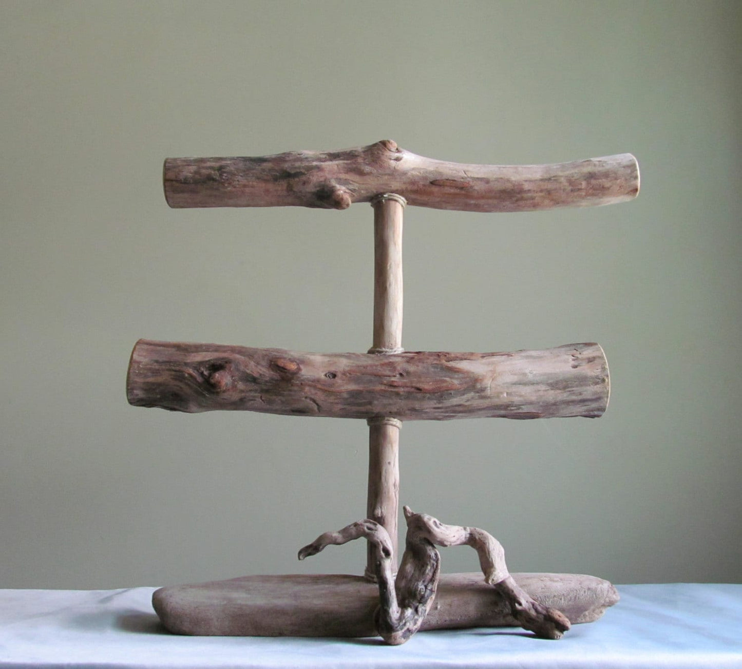 Driftwood 2 Tiered Bracelet Display - Driftwood Boutique Jewelry Display