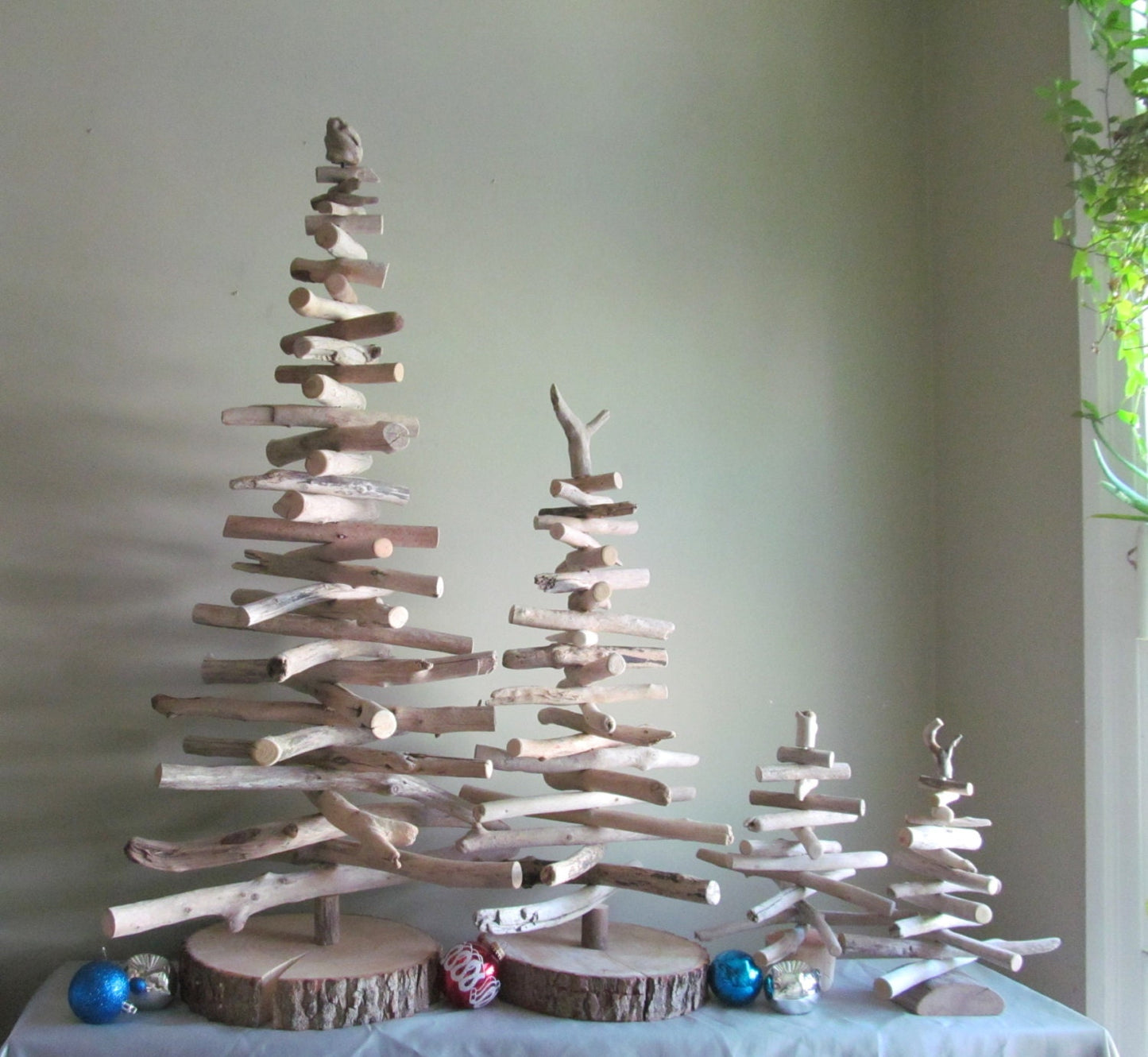 Handcrafted Driftwood Christmas Tree - Two and Three Foot Tall Options