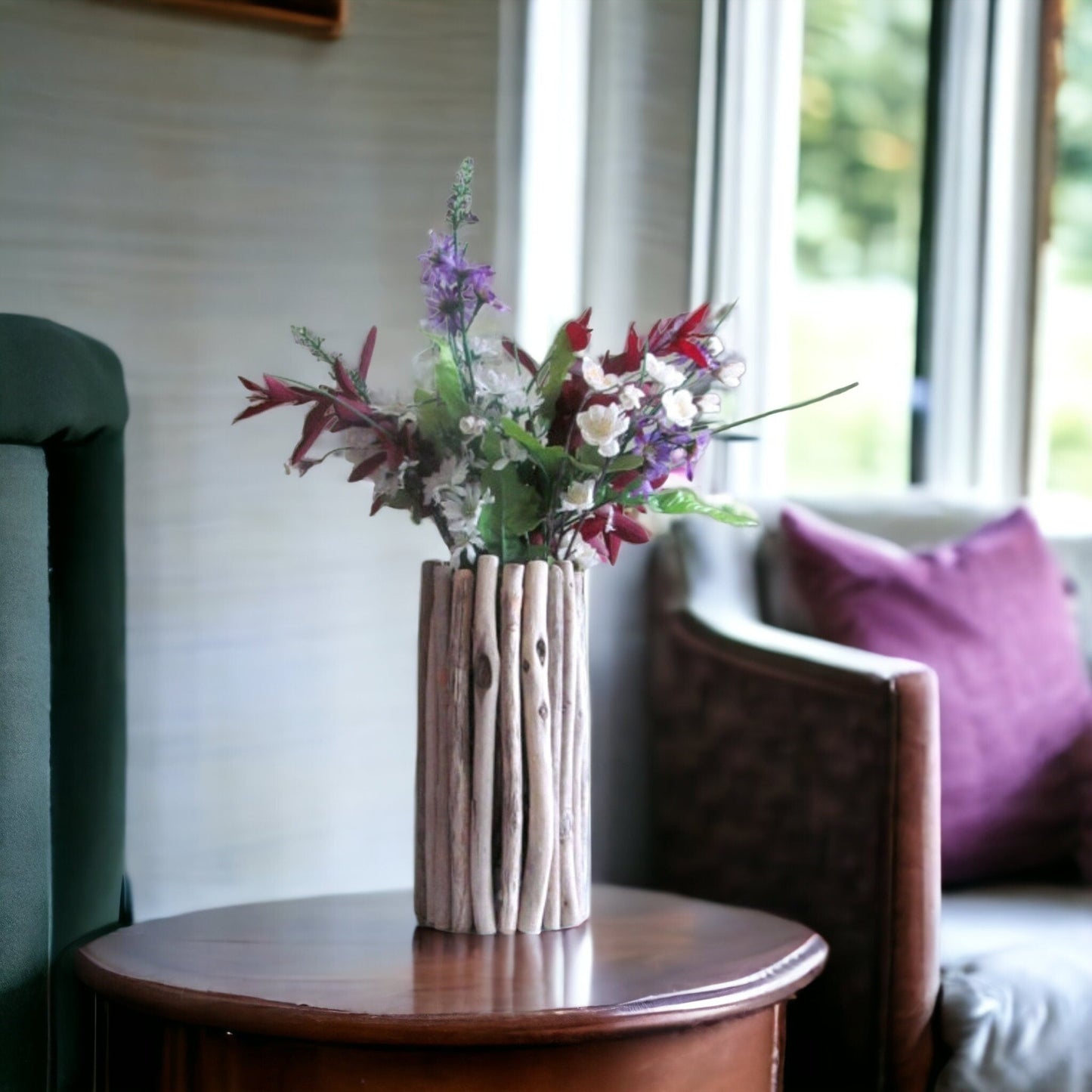 Tall Driftwood Vase/Candle Holder - Driftwood Vase Centerpiece