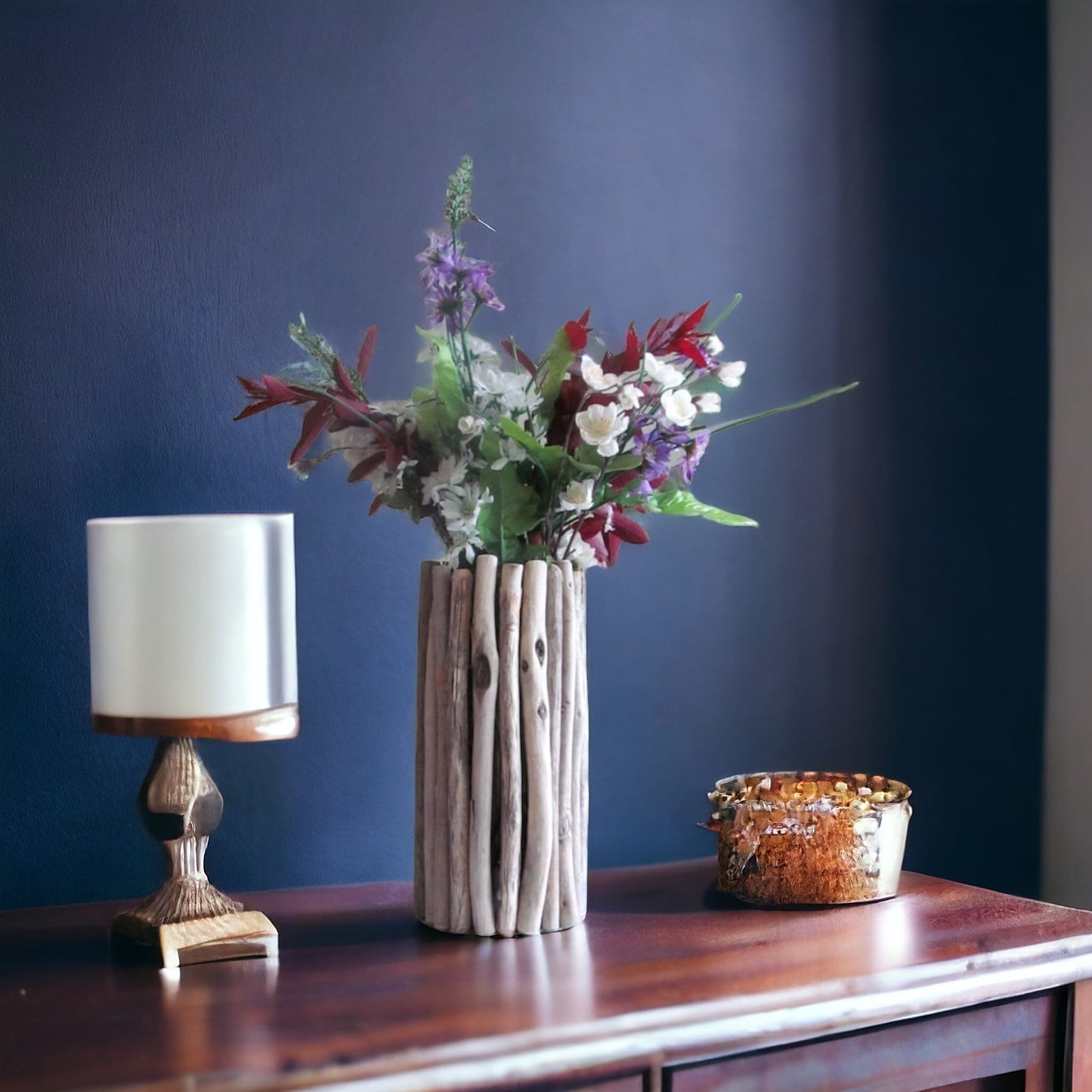 Tall Driftwood Vase/Candle Holder - Driftwood Vase Centerpiece
