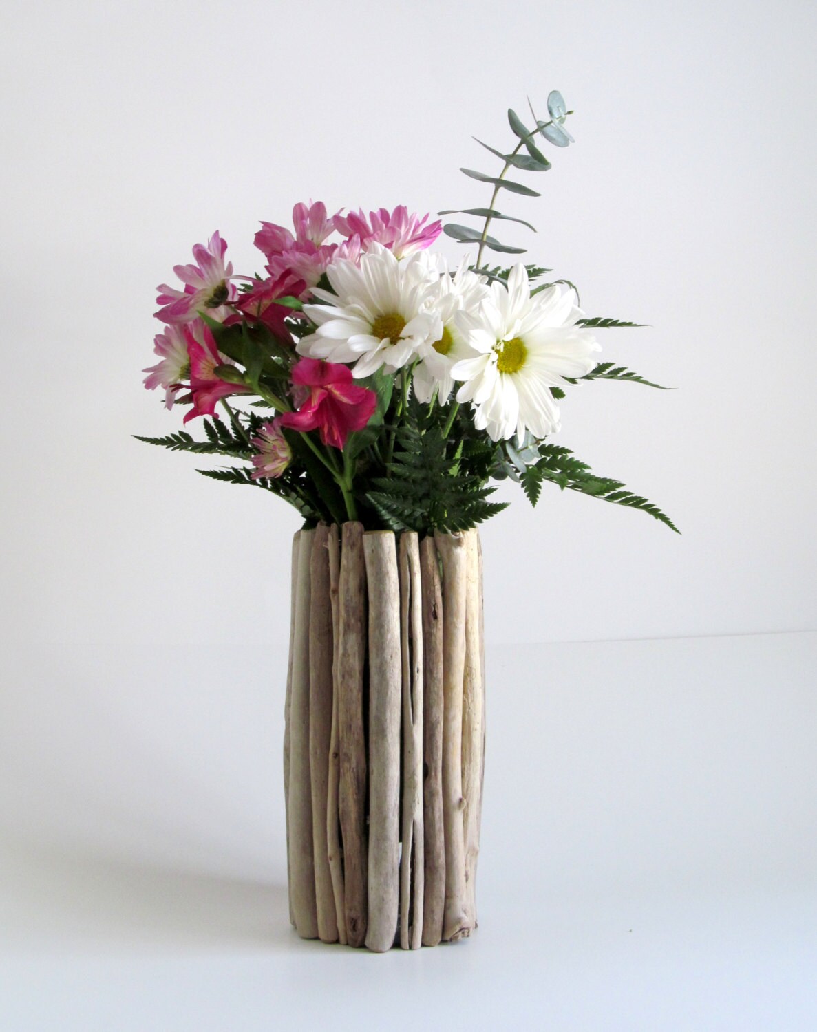 Tall Driftwood Vase/Candle Holder - Driftwood Vase Centerpiece