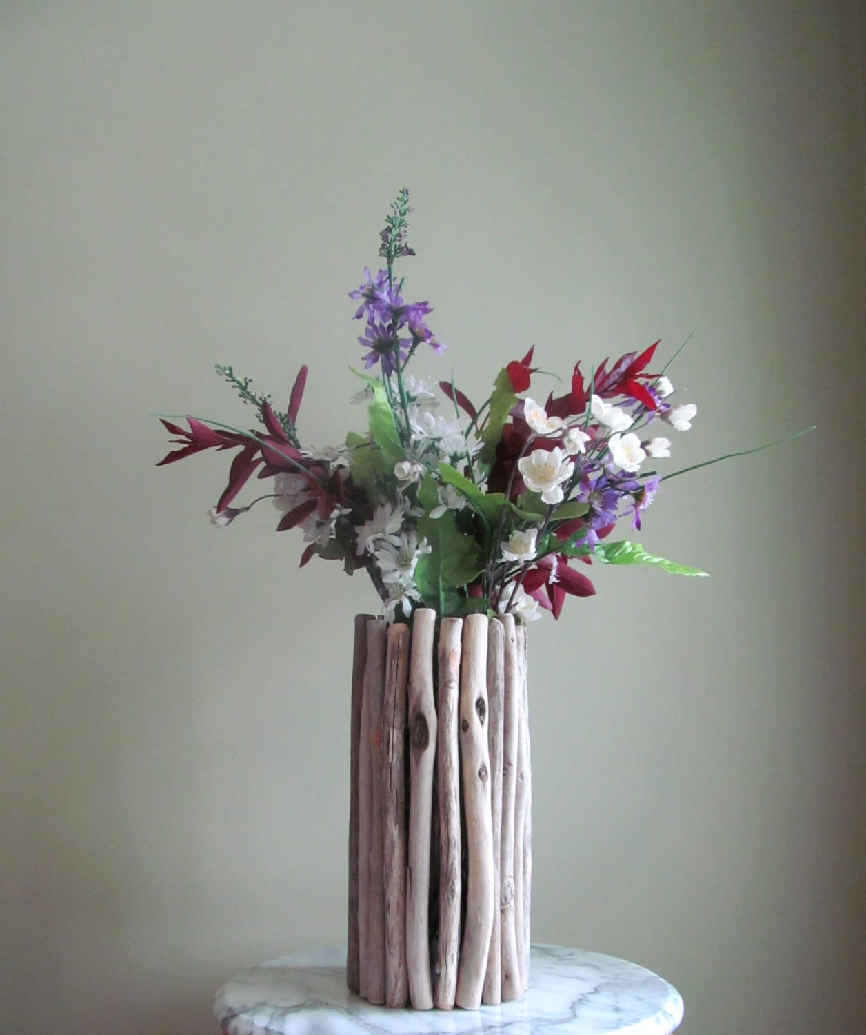 Tall Driftwood Vase/Candle Holder - Driftwood Vase Centerpiece